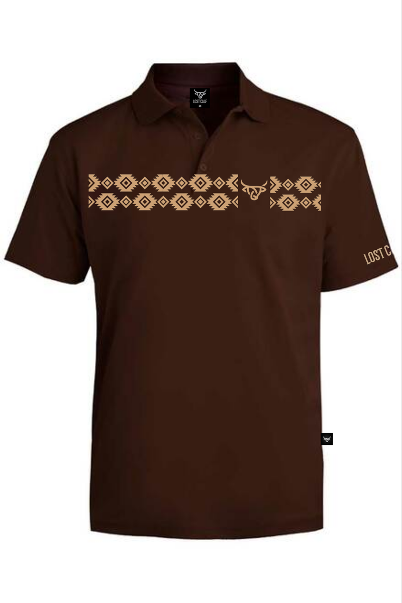 Aztec Polo - Dark Brown – Lost Calf