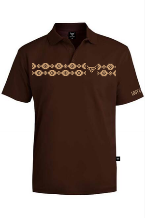 Aztec Polo - Dark Brown