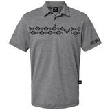 Aztec Polo - Heather Grey