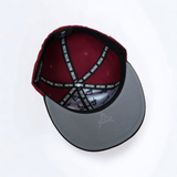 Fitted Hat- Maroon / Black