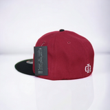 Fitted Hat- Maroon / Black