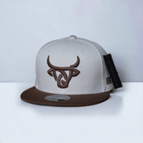 Fitted Hat- Cream / Brown