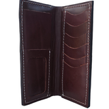 Handmade Tooled Long Wallet Stars