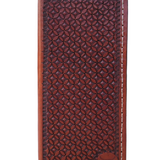 Handmade Tooled Long Wallet Stars