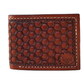 Handmade Tooled Wallet Honeycomb