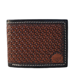 Handmade Tooled Wallet Stars Black