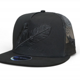 Lost Calf Blackout Tribe Flat Bill Trucker Hat
