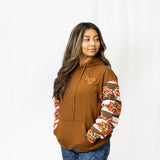 Brown Aztec Hoodie