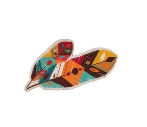 Tribe Feathers Woven Sticker Patch