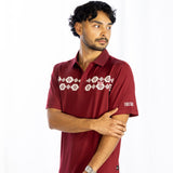 Aztec Polo - Maroon