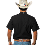 Black Button Down - Short Sleeve Shirt