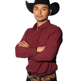 Maroon Button Down - Long Sleeve Shirt