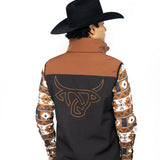 Lost Calf Vest Black Brown