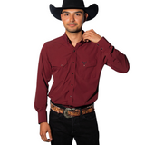 Maroon Button Down - Long Sleeve Shirt