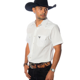 White Button Down - Short Sleeve Shirt