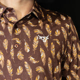 Brown Feathers Performance Polo