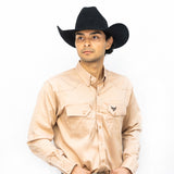 Khaki Button Down - Long Sleeve Shirt