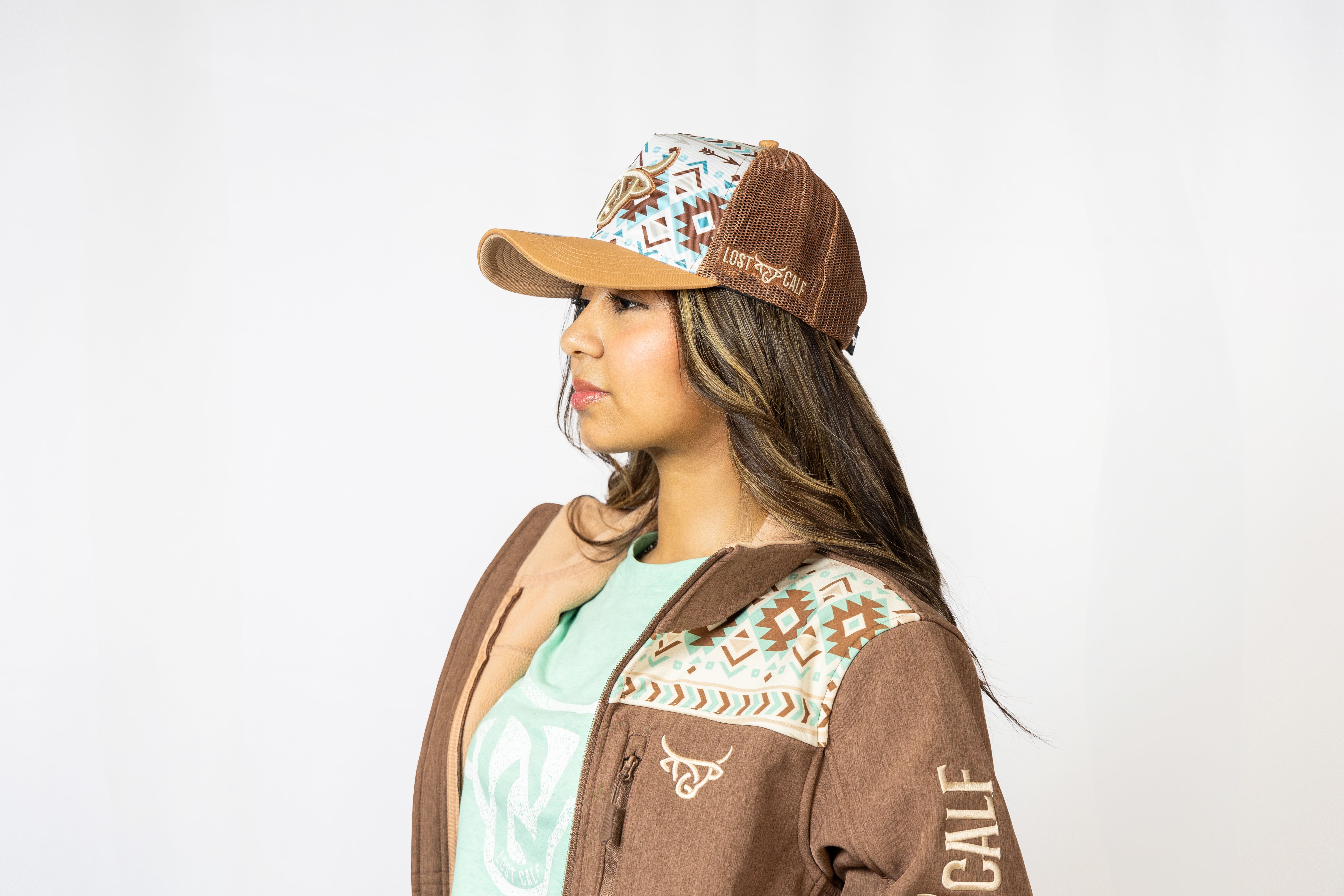 Heather Brown Aztec Jacket – Lost Calf