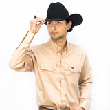 Khaki Button Down - Long Sleeve Shirt