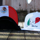 Lost Calf Mexican Tribe White Flat Bill Trucker Hat
